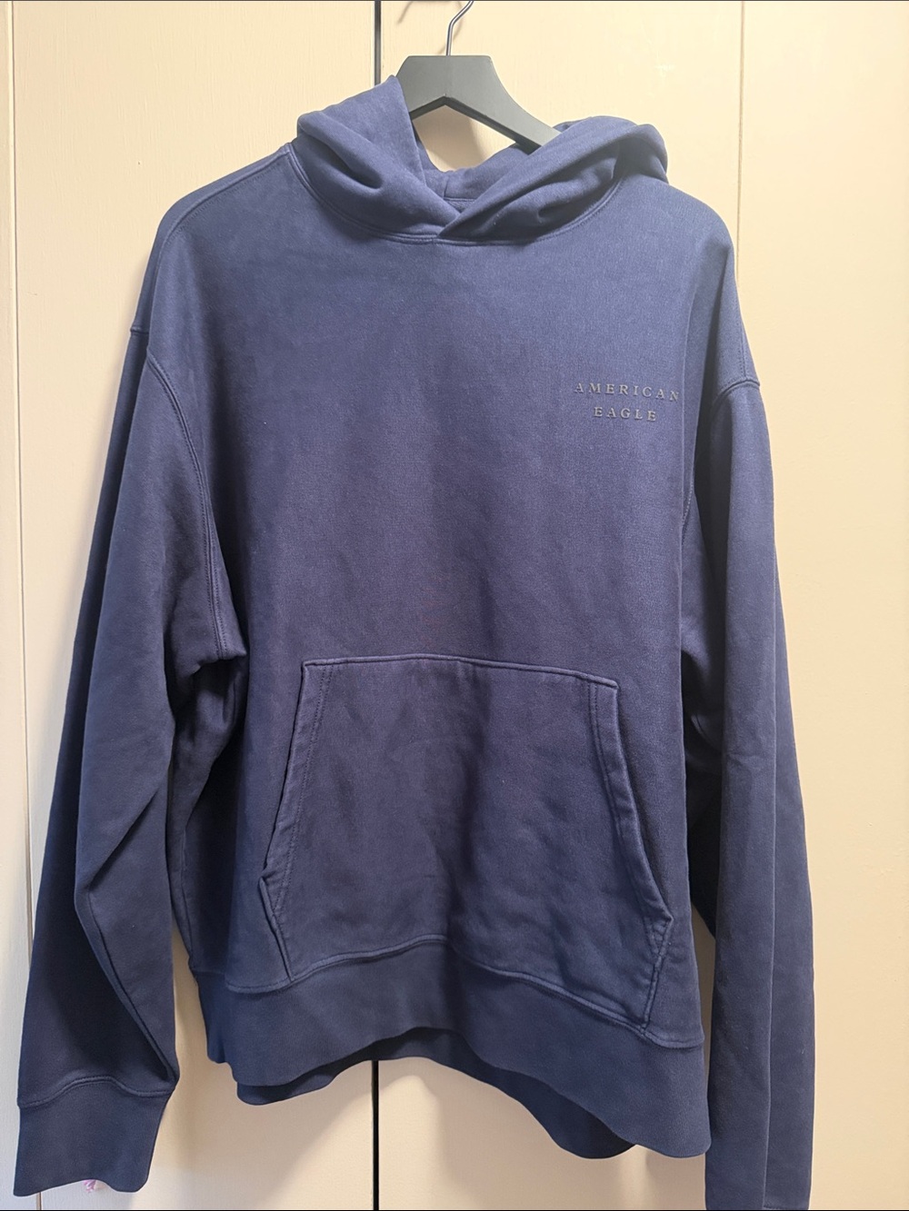 American Eagle Outfitters Navy Blue Pullover Hoodie